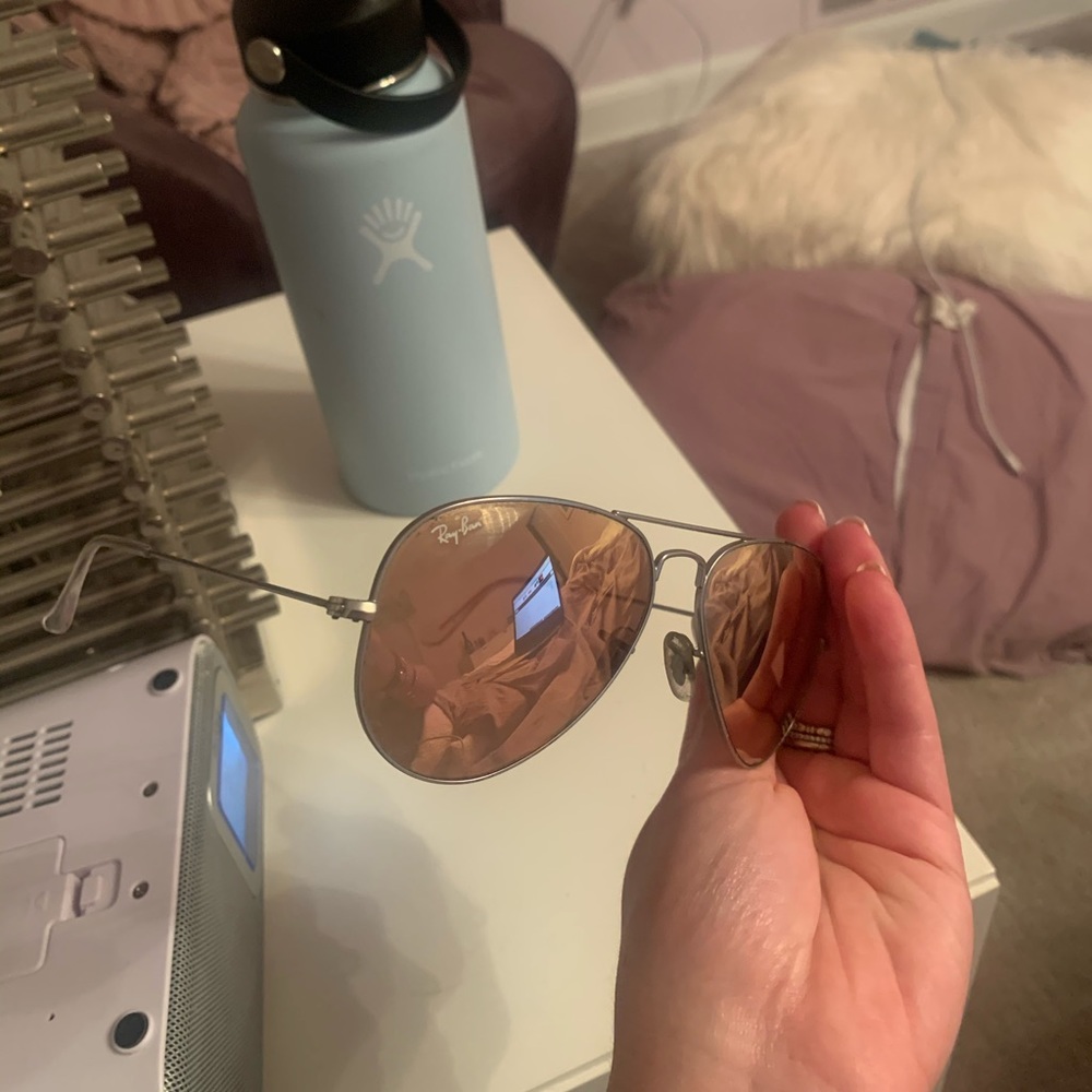 Pink gradient aviator Ray Ban Sunglasses - Picture 4 of 4